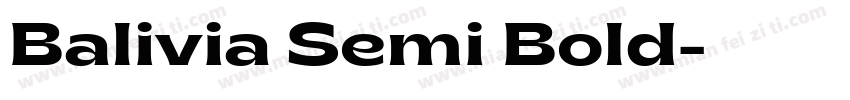 Balivia Semi Bold字体转换